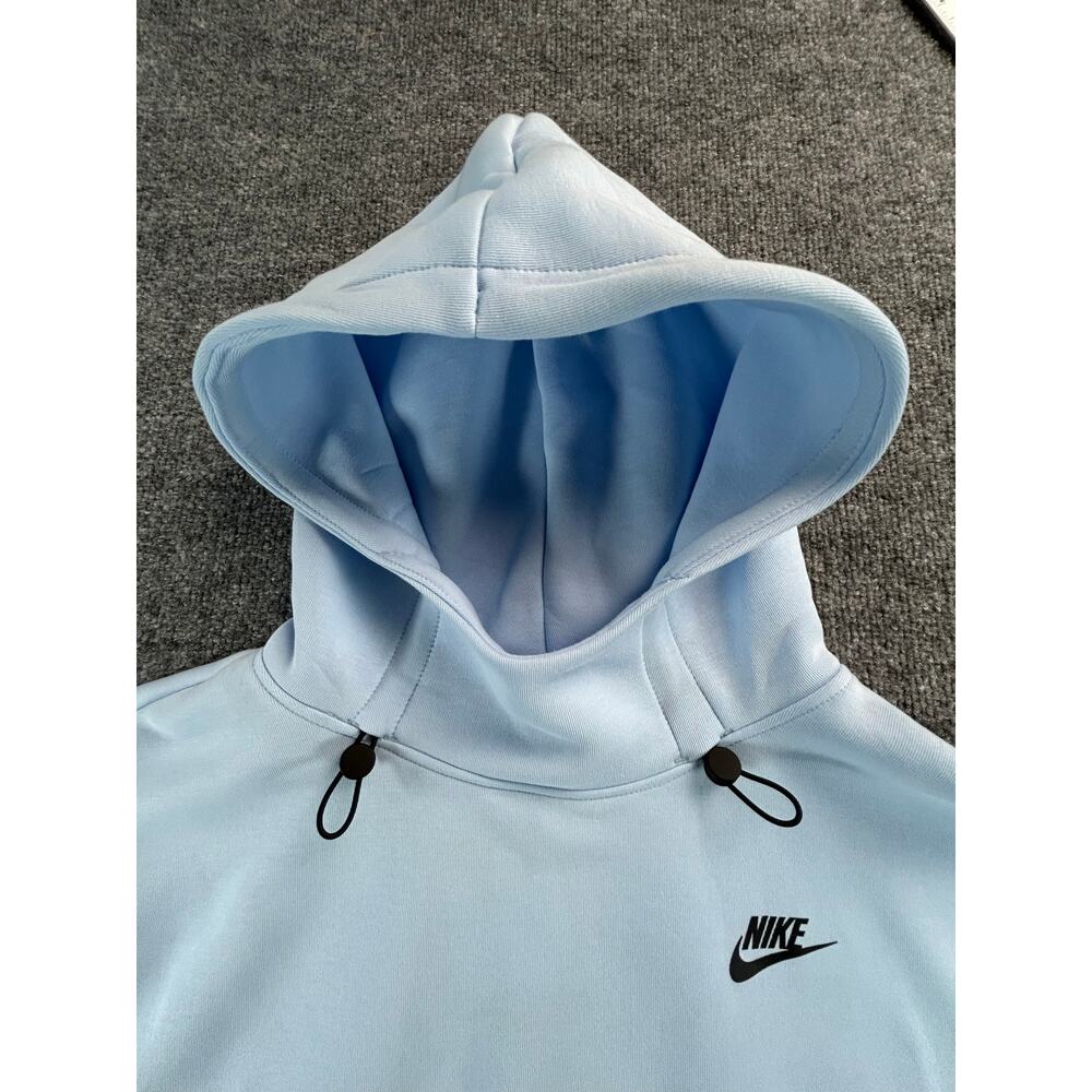 Nike Tech Fleece Women's L Hoodie Light Blue Cropped Pullover Size Large NWT - Picture 3 of 11